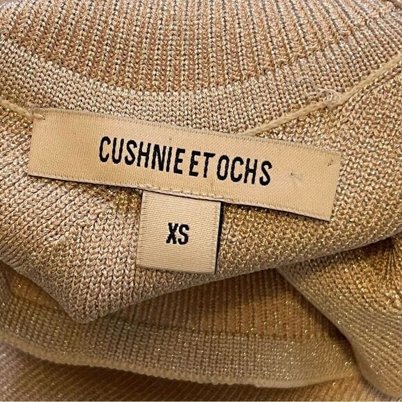 CUSHNIE One Shoulder Mock Neck Pencil Dress in size XS - Picture 7 of 11